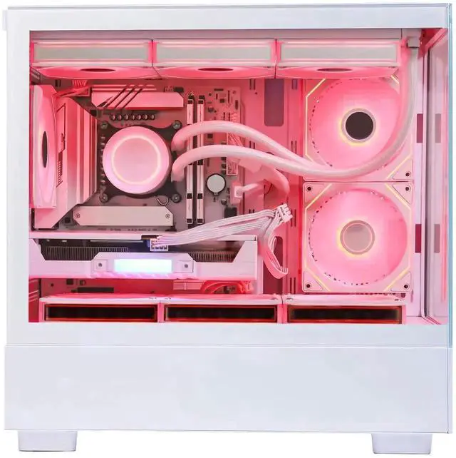 Alt view image 4 of 6 - Hoengager Gaming PC Intel Core i7-12700KF 12-Core (8P+4E) 3.6 GHz,RTX 5060 Ti 16GB, 32GB DDR5 RAM 6000MHz,1TB PCIe +4TB SATA SSD, WiFi & BT ,850W PSU, Liquid cooler, Windows 11 Pro Desktop-White