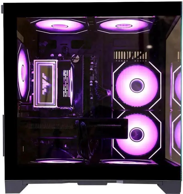 Alt view image 2 of 6 - Hoengager Gaming Desktop Intel Core i5-14400F 10-Core (6P+4E), AMD Radeon RX 9060 XT 16GB , 32GB DDR4 RAM 3200MHz,1TB PCIe +1TB SATA SSD, Wi-Fi & Bluetooth ,Win 11 Pro  Prebuilt RGB Computer-Black