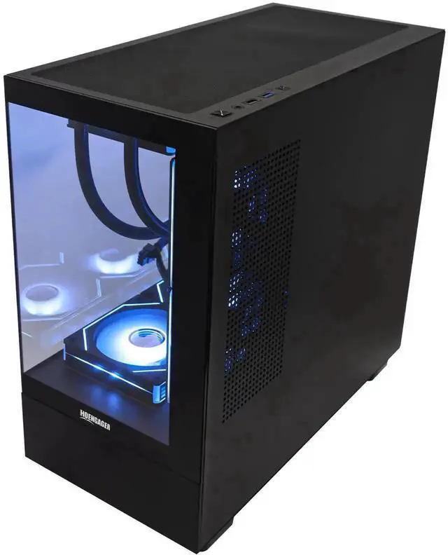 Alt view image 5 of 7 - Hoengager Gaming PC Intel Core i7-12700K 12-Core (8P+4E) 3.6 GHz,Radeon RX 9070 XT 16GB, 32GB DDR5 RAM 6000MHz,1TB PCIe SSD, WiFi & BT ,850W PSU, Liquid cooler, Windows 11 Pro Desktop