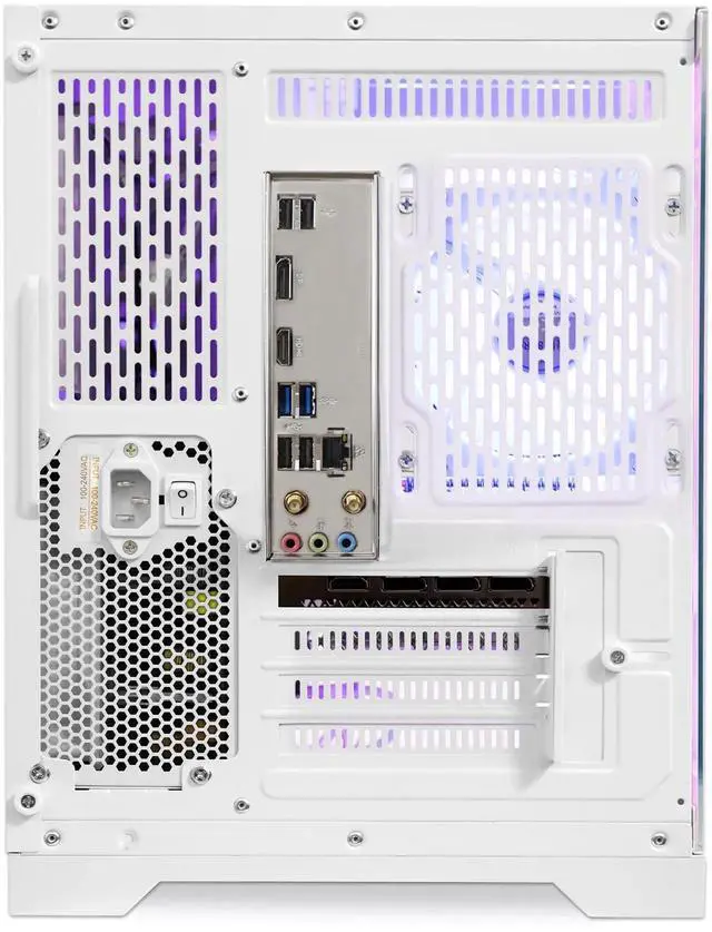 Alt view image 7 of 7 - H.E. Gaming PC -AMD Ryzen 7 5700X 3.4 GHz- RX 6500XT 4GB-16GB DDR4 RAM-1TB M.2 SSD-240 Liquid Cooler -WIFI &Bluetooth -RGB Fans-Windows 11 Pro Desktop Computer-White