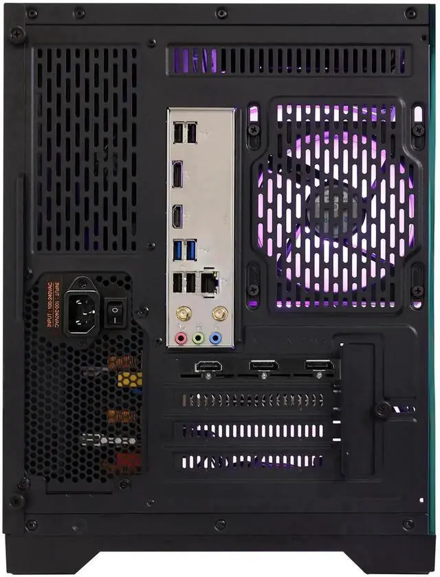 Alt view image 7 of 7 - Hoengager Gaming PC AMD Ryzen 5 5600GT  6-Core 3.6GHz, Radeon RX 9060 XT 8GB, 32GB DDR4 RAM 3200MHz,1TB PCIe +2TB SATA SSD, WIFI&Bluetooth Windows 11 Pro