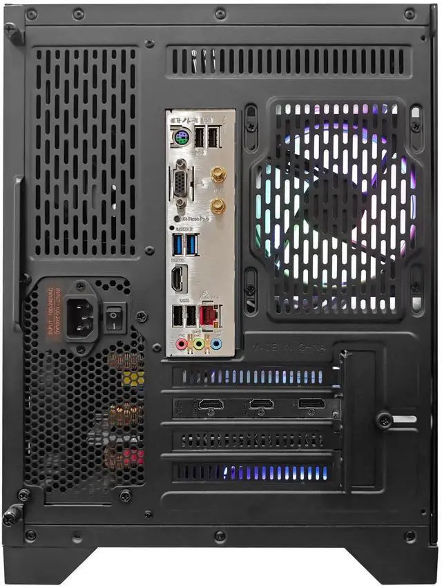 Alt view image 7 of 7 - Hoengager Gaming PC -AMD Ryzen 7 9700X 8-Core 3.8 GHz-RX 9060 XT 16GB-32GB DDR5 RAM-1TB PCIe+2TB SATA SSD-360 Liquid Cooler -WIFI & BT-850W PSU -ARGB Fans-Win11 Pro prebuilt Gaming Desktop PC-Black