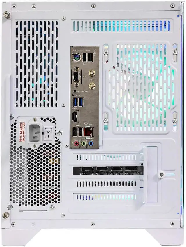 Alt view image 7 of 7 - Hoengager Gaming PC -AMD Ryzen 7 9800X3D 8-Core 5.2 GHz- RX 9070 XT 16GB-32GB DDR5 RAM-1TB PCIe+2TB SATA SSD-360 Liquid Cooler -WIFI & BT-850W PSU -ARGB Fans-Win11 Pro prebuilt Gaming Desktop PC-White