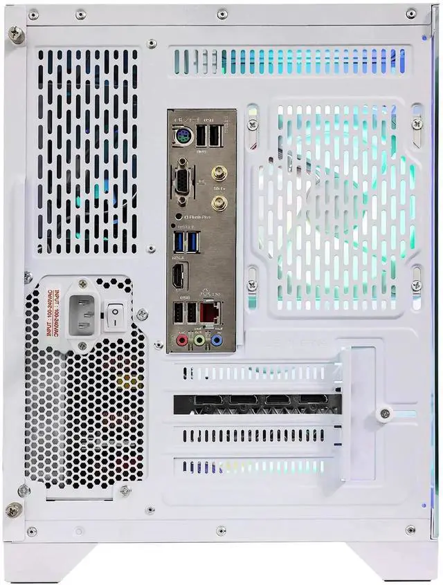 Alt view image 7 of 7 - Hoengager Gaming PC -AMD Ryzen 5 9600X 6-Core 3.9 GHz-RTX 5060 Ti 16GB -32GB DDR5 RAM-1TB PCIe+1TB SATA SSD-360 Liquid Cooler -WIFI & BT-850W PSU -ARGB Fans-Win11 Pro prebuilt Gaming Desktop PC-White