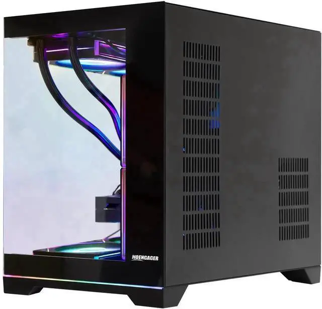Alt view image 6 of 7 - Hoengager Gaming PC -AMD Ryzen 7 9700X 8-Core 3.8 GHz-RTX 5070 12GB -32GB DDR5 RAM-1TB PCIe SSD-360 Liquid Cooler -WIFI &Bluetooth-850W PSU -ARGB Fans-Windows 11 Pro prebuilt Gaming Desktop PC-Black