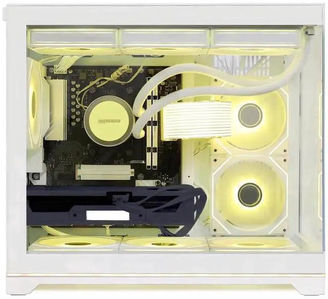 Alt view image 2 of 7 - Hoengager Gaming PC-AMD Ryzen 7 9700X 8-Core 3.8 GHz-RTX 5070 12GB GPU-16GB DDR5 RAM-1TB PCIe SSD-360 Liquid Cooler -WIFI &Bluetooth-850W PSU -ARGB Fans-Windows 11 prebuilt Gaming Desktop PC-White
