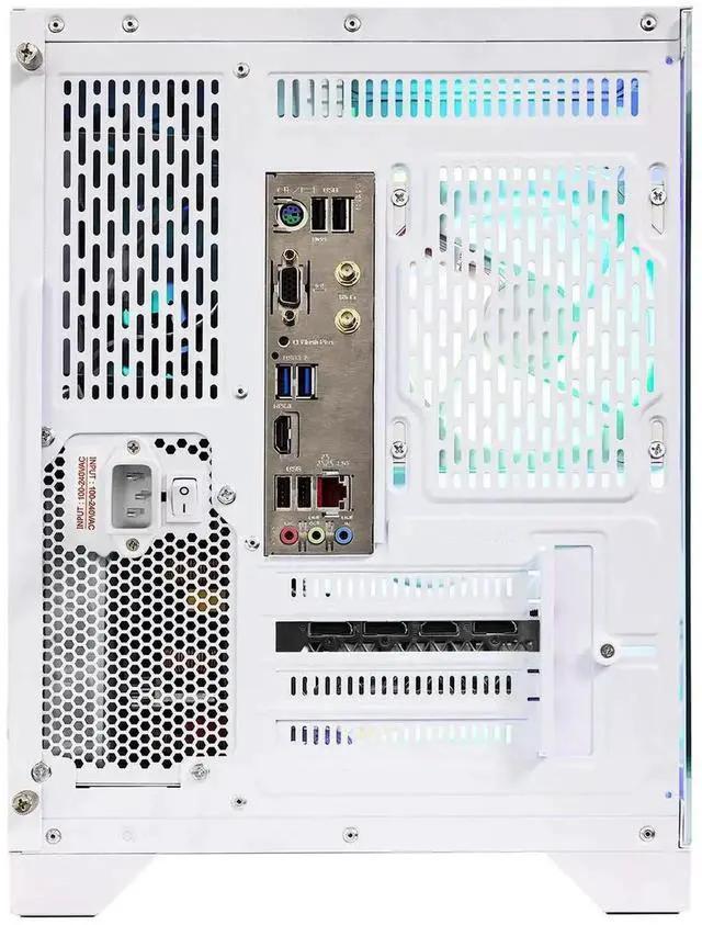 Alt view image 7 of 7 - Hoengager Gaming PC-AMD Ryzen 7 9700X 8-Core 3.8 GHz-RTX 5070 12GB GPU-16GB DDR5 RAM-1TB PCIe SSD-360 Liquid Cooler -WIFI &Bluetooth-850W PSU -ARGB Fans-Windows 11 prebuilt Gaming Desktop PC-White
