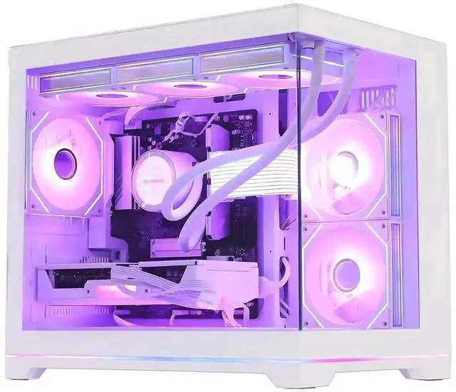 Main image of Hoengager Gaming PC-AMD Ryzen 7 9700X 8-Core 3.8 GHz-RTX 5060TI 8GB GPU-16GB DDR5 RAM-1TB PCIe+1TB SATA SSD-360 Liquid Cooler-WIFI & BT-850W Gold PSU-APP ARGB Fans-Windows 11 Prebuilt Desktop PC-White