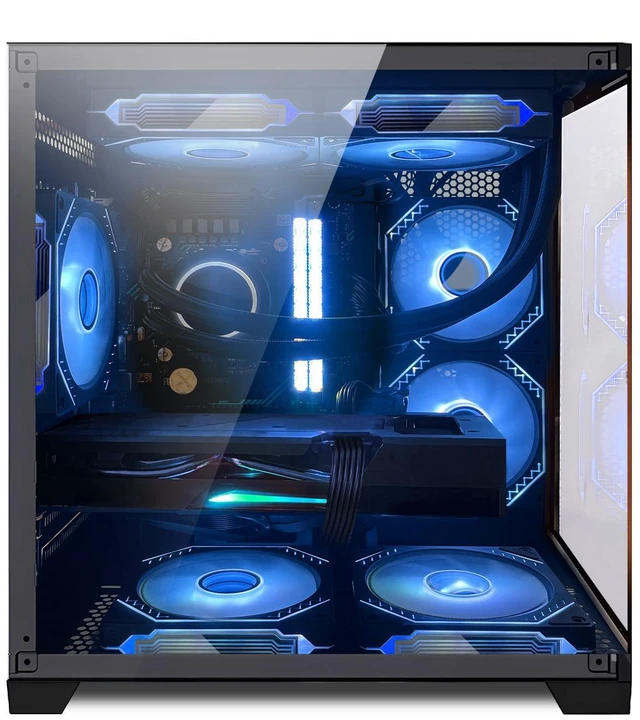 Alt view image 2 of 7 - Hoengager Gaming PC INTEL Core i5 14400F 10-Core, RTX 5060 8GB GPU, 16GB DDR4 RAM 3200MHz,1TB PCIe SSD, WIFI&Bluetooth, 650W PSU ,Windows 11 Desktop
