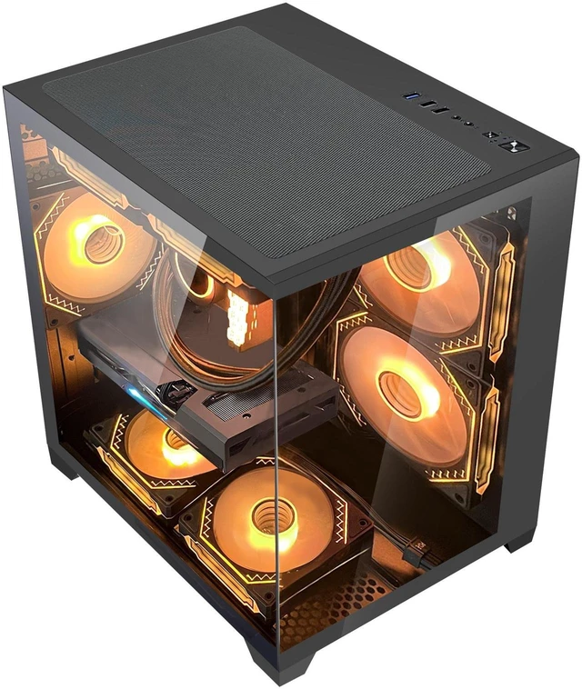 Alt view image 4 of 7 - Hoengager Gaming PC INTEL Core i5 14400F 10-Core, RTX 5060 8GB GPU, 16GB DDR4 RAM 3200MHz,1TB PCIe SSD, WIFI&Bluetooth, 650W PSU ,Windows 11 Desktop