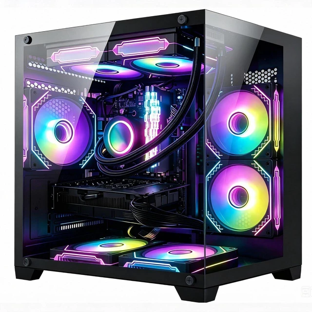 Main image of Hoengager Gaming PC INTEL Core i5 14400F 10-Core, RTX 5060 8GB GPU, 16GB DDR4 RAM 3200MHz,1TB PCIe SSD, WIFI&Bluetooth, 650W PSU ,Windows 11 Desktop