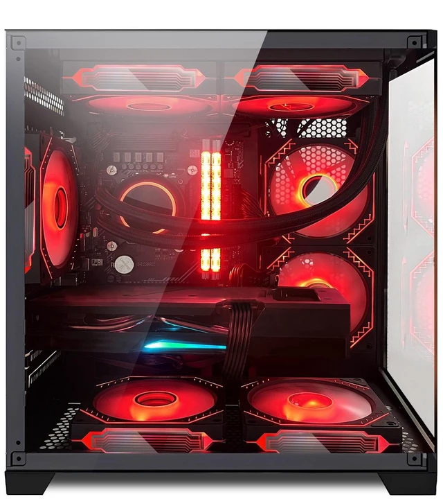 Alt view image 2 of 7 - Hoengager Gaming PC INTEL Core i5 14400F 10-Core, RTX 3060 12GB GPU, 16GB DDR4 RAM 3200MHz,1TB PCIe SSD, WIFI&Bluetooth, 650W PSU ,Windows 11 Desktop