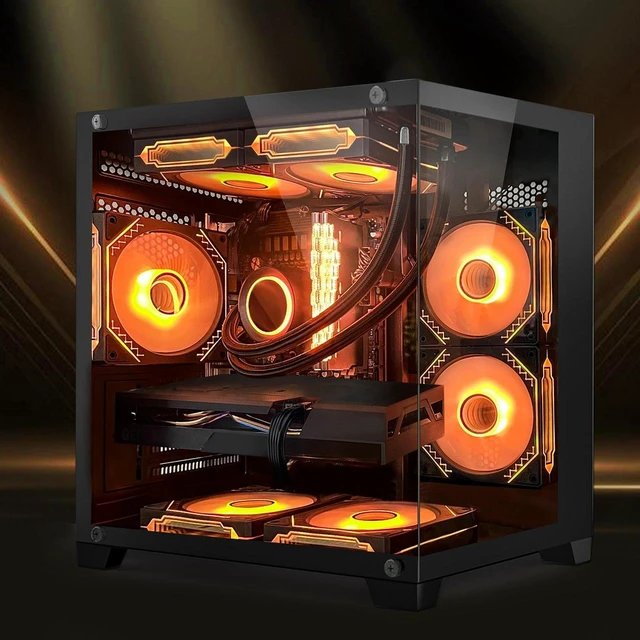 Alt view image 6 of 7 - Hoengager Gaming PC Intel Core i5 14400F 10-Core, RTX 3060 12GB GPU, 32GB DDR4 RAM,1TB PCIe SSD, WIFI&Bluetooth, 650W PSU ,Windows 11 Desktop