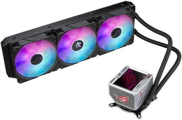 Alt view image 4 of 7 - ASUS ROG RYUJIN II 360 ARGB EVA EDITION all-in-one liquid CPU Cooler 360mm Radiator, 3.5" Color LCD, Support AURA SYNC, 3*120mm ROG ARGB Fans