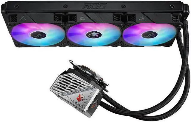 Alt view image 5 of 7 - ASUS ROG RYUJIN II 360 ARGB EVA EDITION all-in-one liquid CPU Cooler 360mm Radiator, 3.5" Color LCD, Support AURA SYNC, 3*120mm ROG ARGB Fans