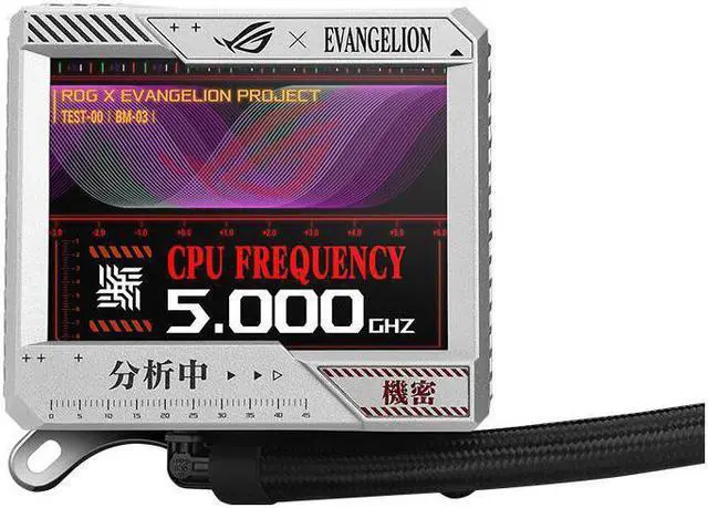 Alt view image 6 of 7 - ASUS ROG RYUJIN II 360 ARGB EVA EDITION all-in-one liquid CPU Cooler 360mm Radiator, 3.5" Color LCD, Support AURA SYNC, 3*120mm ROG ARGB Fans