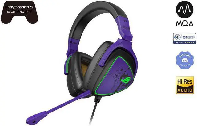 Alt view image 2 of 3 - ASUS ROG Delta S EVA Edition RGB Headset, High-Resolution ESS 9281, Noise-Canceling Microphone, PC/MAC/PlayStation/Nintendo - Evangelion Limited