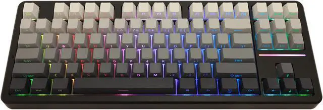 Alt view image 2 of 7 - Hoengager Forerunner X87, 87 keys Mechanical Gaming Keyboard, 2.4 GHz / Bluetooth / Wired Connectivity, Side Carving PBT Keycaps, Key Switches with Customized Sound, 10000 mAh built-in Battery