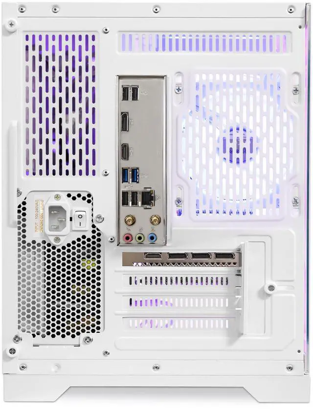 Alt view image 7 of 7 - Hoengager RTX 5070 12GB Gaming PC Desktop - AMD Ryzen 7 5700X 3.4 GHz, 32GB DDR4 RAM, 1TB PCIe +2TB SATA SSD, WiFi + BT, Windows 11 Pro -RGB Prebuilt Computer