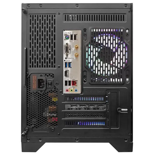Alt view image 7 of 7 - Hoengager Ocean Park Desktop-AMD Ryzen 5 9600X  6-Core 3.9 GHz, 32GB DDR5 RAM,1TB PCI-E +1 TB 2.5'' SSD, RTX 5060 8G, 360 Liquid-Cooled,RGB Fans, 850W PSU,WIFI &BT ,Win 11 Pro 64bit -Black Gaming PC