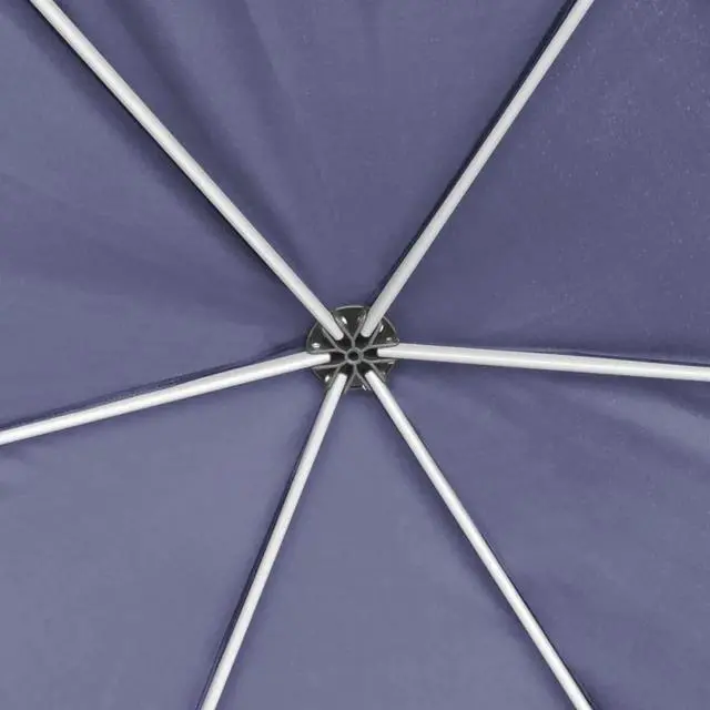 Alt view image 19 of 20 - vidaXL Gazebo Hexagonal Pop-Up Canopy Party Tent with 6 Sidewalls Dark Blue