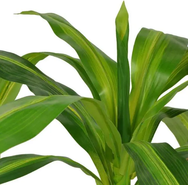 Alt view image 5 of 7 - vidaXL Artificial Dracaena Plant with Pot 39.4" Green