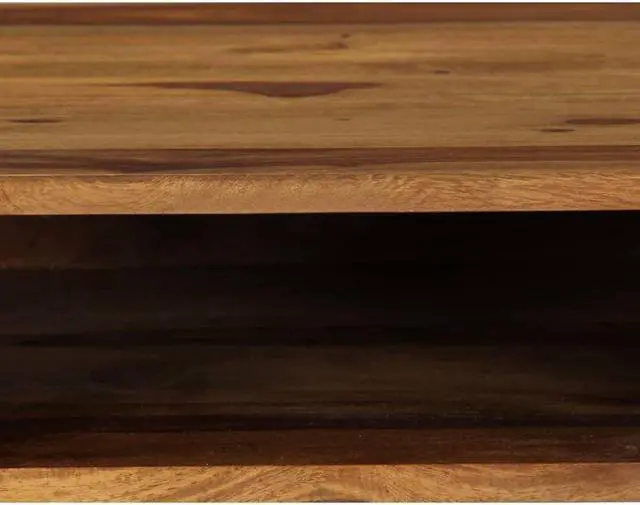 Alt view image 5 of 17 - vidaXL Writing Desk Brown and White Solid Acacia Wood