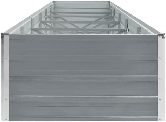 Main image of vidaXL Garden Raised Bed Galvanized Steel 189"x31.5"x17.7" Gray