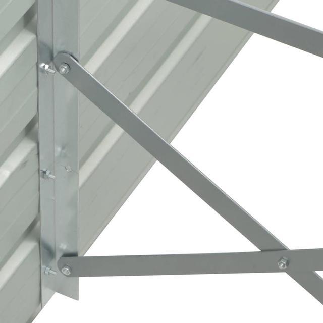 Alt view image 2 of 12 - vidaXL Garden Raised Bed Galvanized Steel 189"x31.5"x17.7" Gray