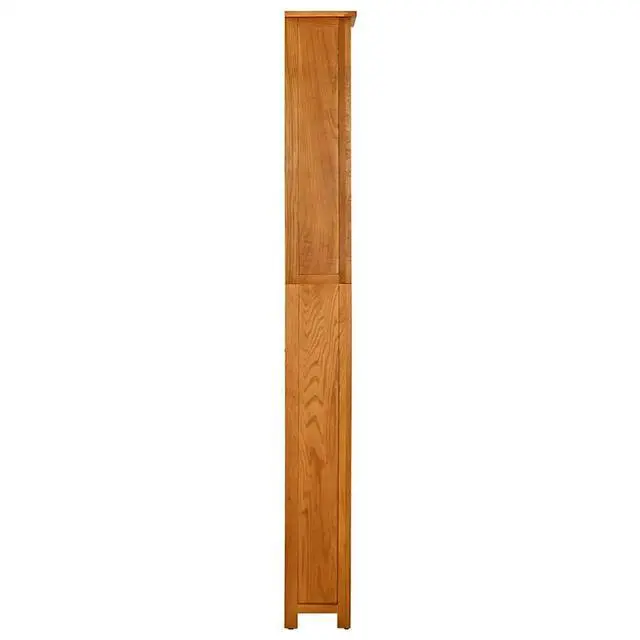 Alt view image 14 of 17 - vidaXL 7-Tier Bookcase 23.6"x8.6"x78.7" Solid Oak Wood