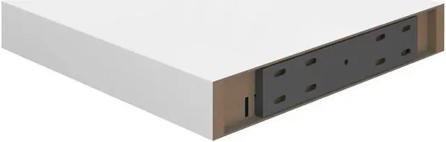 Alt view image 7 of 15 - vidaXL Wall Shelves Floating Shelves Display Shelves 2 Pcs High Gloss White