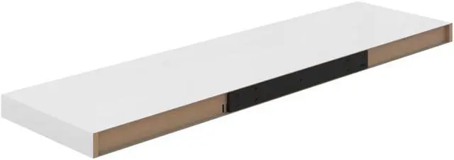 Alt view image 5 of 9 - vidaXL Floating Wall Shelves 2 pcs High Gloss White 35.4"x9.3"x1.5" MDF