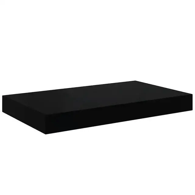 Alt view image 14 of 17 - vidaXL Floating Wall Shelf High Gloss Black 15.7"x9.1"x1.5" MDF