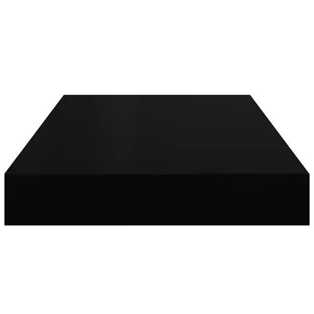 Alt view image 12 of 17 - vidaXL Floating Wall Shelf High Gloss Black 15.7"x9.1"x1.5" MDF
