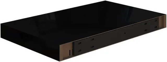 Alt view image 11 of 17 - vidaXL Floating Wall Shelf High Gloss Black 15.7"x9.1"x1.5" MDF
