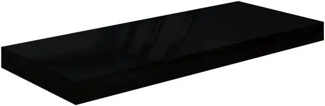 Alt view image 11 of 12 - vidaXL 4x Floating Wall Shelves High Gloss Black 23.6"x9.3" MDF Wall Ledge