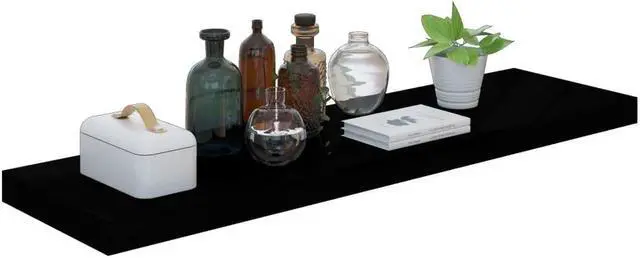 Alt view image 16 of 19 - vidaXL Wall Shelf Floating Shelf Display Shelf Wall Mounted High Gloss Black