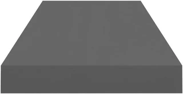 Alt view image 9 of 11 - vidaXL Floating Wall Shelves 2 pcs High Gloss Gray 23.6"x9.3"x1.5" MDF