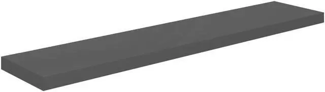 Alt view image 11 of 12 - vidaXL 4x Floating Wall Shelves High Gloss Gray 47.2"x9.3" MDF Wall Ledge Rack