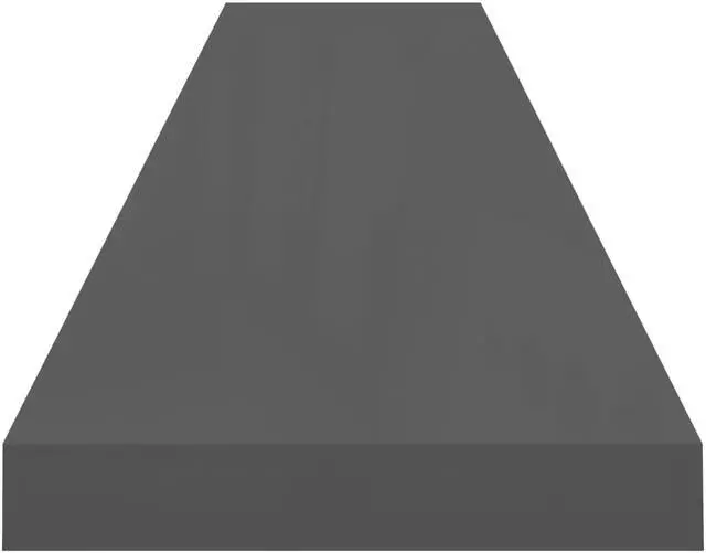 Alt view image 6 of 12 - vidaXL 4x Floating Wall Shelves High Gloss Gray 47.2"x9.3" MDF Wall Ledge Rack