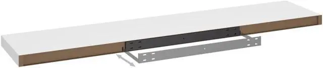 Alt view image 9 of 10 - vidaXL Floating Wall Shelves 2 pcs White 47.2"x9.3"x1.5" MDF