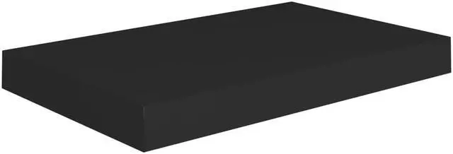 Alt view image 8 of 11 - vidaXL 4x Floating Wall Shelves Black 15.7"x9.1" MDF Wall Ledge Hanging Rack
