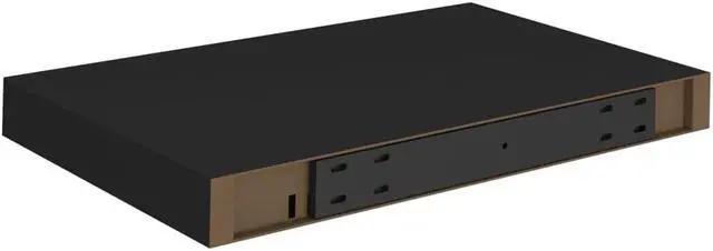 Alt view image 6 of 11 - vidaXL 4x Floating Wall Shelves Black 15.7"x9.1" MDF Wall Ledge Hanging Rack