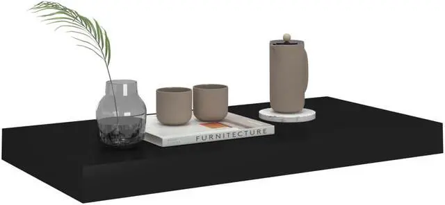 Alt view image 8 of 9 - vidaXL Wall Shelf Floating Shelf Display Shelf for Book Wall Mounted Black