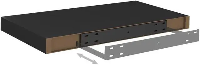 Alt view image 7 of 9 - vidaXL Wall Shelf Floating Shelf Display Shelf for Book Wall Mounted Black