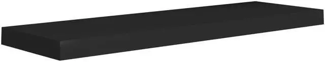 Alt view image 2 of 11 - vidaXL Floating Wall Shelf Black 31.5"x9.3"x1.5" MDF