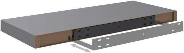 Alt view image 11 of 12 - vidaXL Floating Wall Shelves 4 pcs Gray 23.6"x9.3"x1.5" MDF