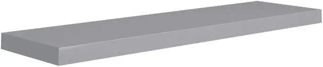 Alt view image 2 of 11 - vidaXL Floating Wall Shelf Gray 35.4"x9.3"x1.5" MDF