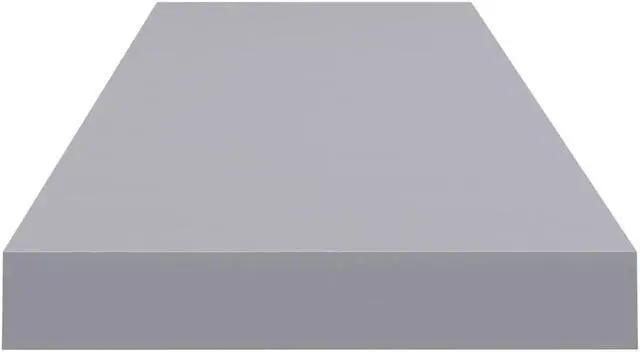 Alt view image 5 of 11 - vidaXL Floating Wall Shelf Gray 35.4"x9.3"x1.5" MDF