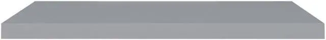 Alt view image 4 of 11 - vidaXL Floating Wall Shelf Gray 35.4"x9.3"x1.5" MDF